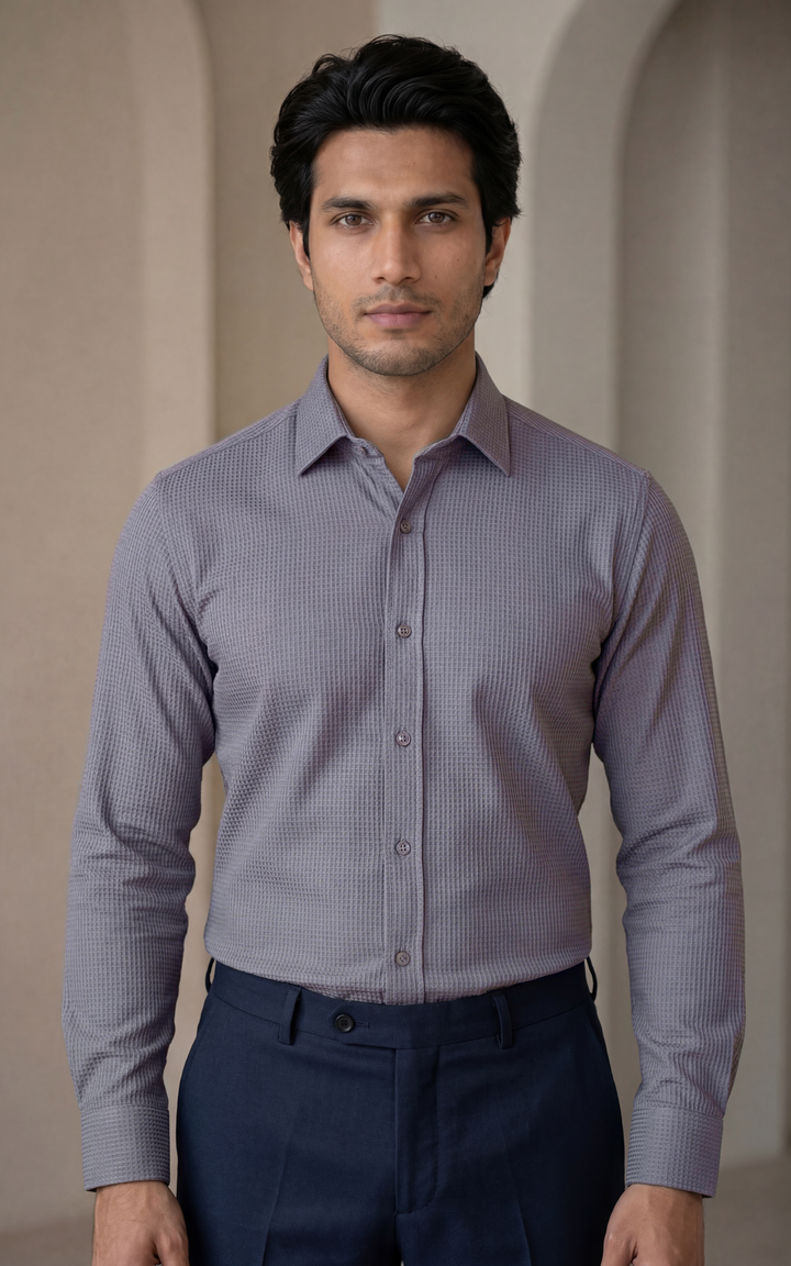 Giza Cotton Shirt for Men – Regular Fit Lightweight Casual/Formal