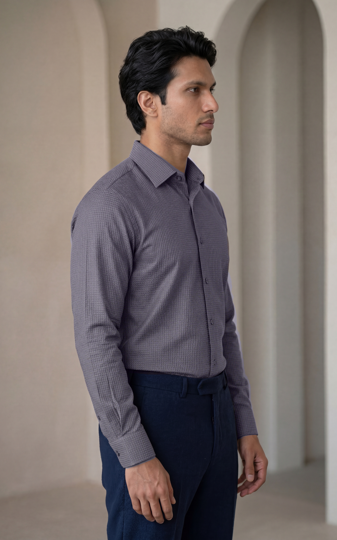 Giza Cotton Shirt for Men – Regular Fit Lightweight Casual/Formal – Image 3