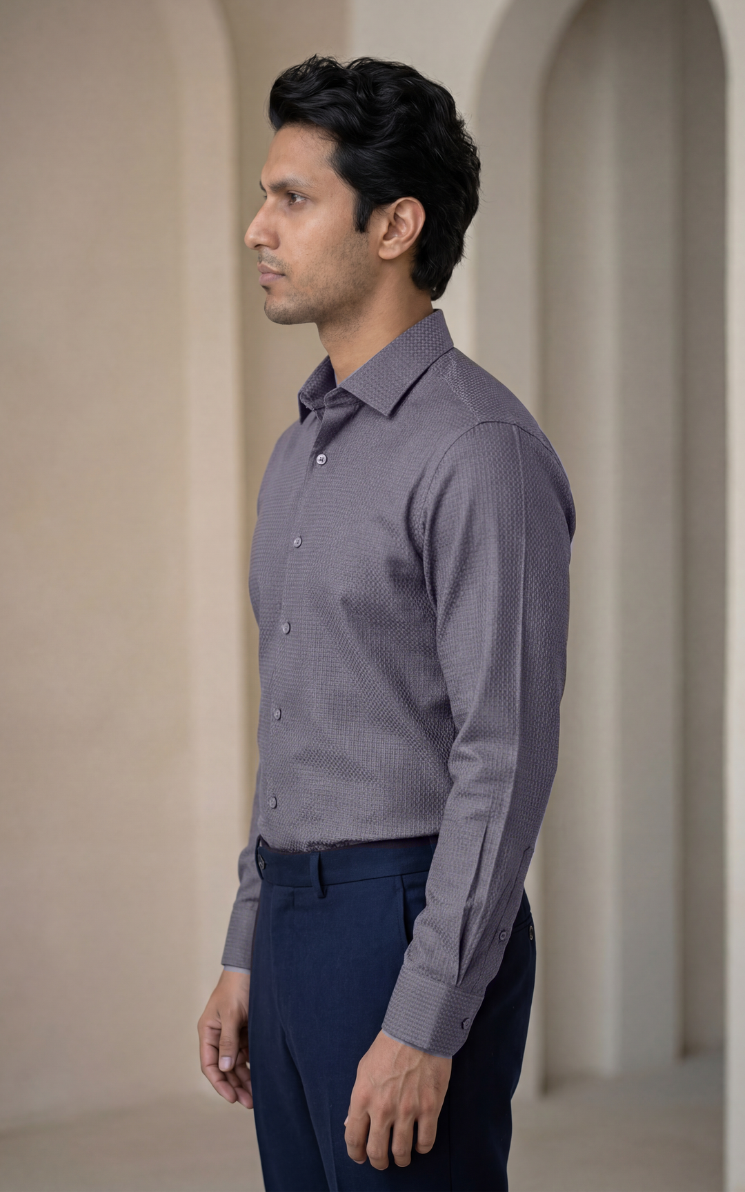 Giza Cotton Shirt for Men – Regular Fit Lightweight Casual/Formal – Image 4