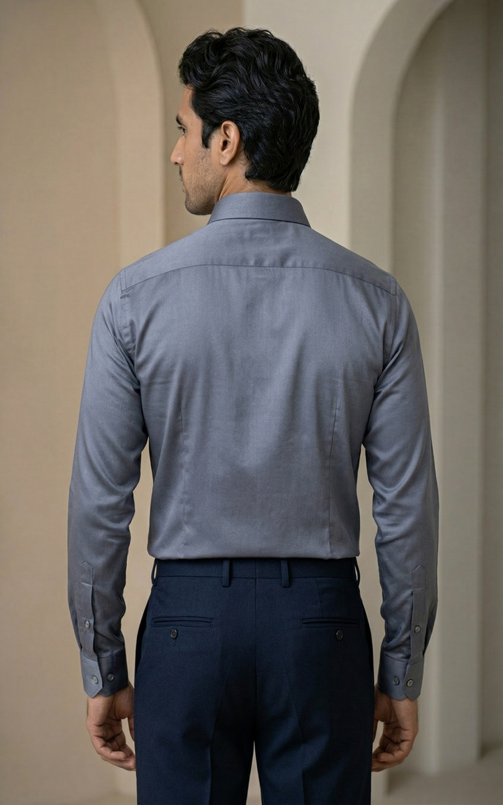 Giza Cotton Formal Shirt for Men – Regular Fit Plain Lightweight