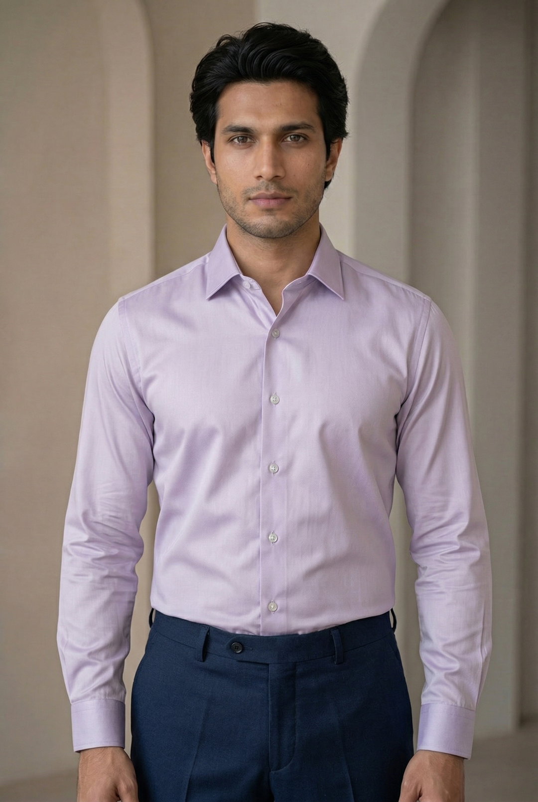 Giza Cotton Plain Formal Shirt for Men – Regular Fit