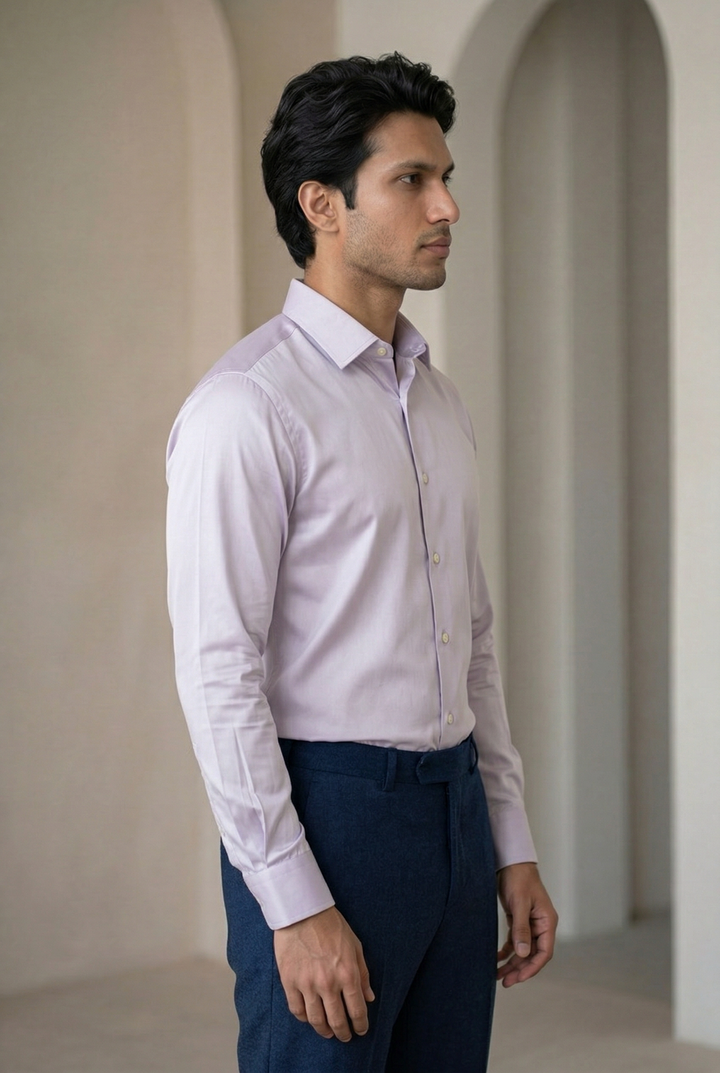 Giza Cotton Plain Formal Shirt for Men – Regular Fit