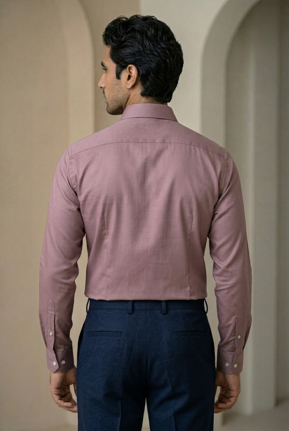 Lightweight Giza Cotton Formal Shirt for Men – Regular Fit Plain Style