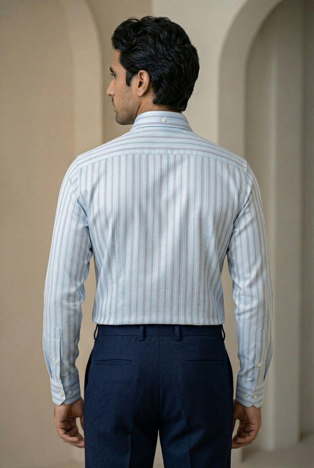 Sky Blue Giza Cotton Lining Shirt for Men – Regular Fit Premium Quality