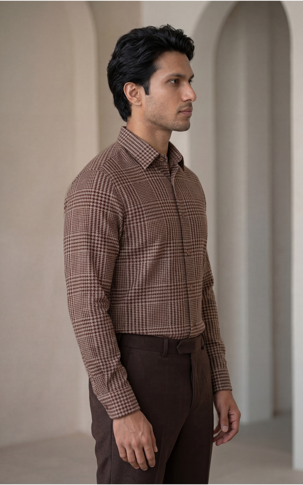 GizaFormal Checked Cotton Shirt for Men – Regular Fit Casual/