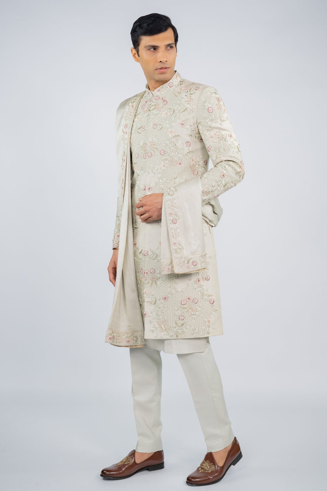 Floral Majesty Sherwani – Image 5