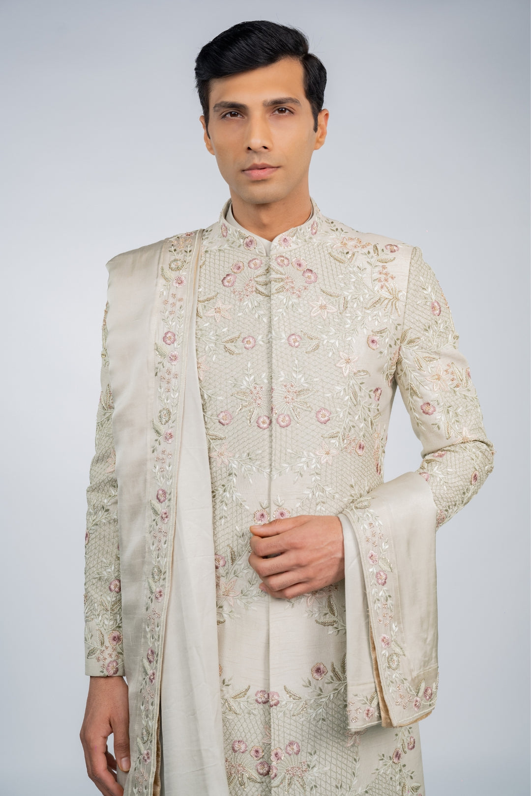 Floral Majesty Sherwani – Image 3