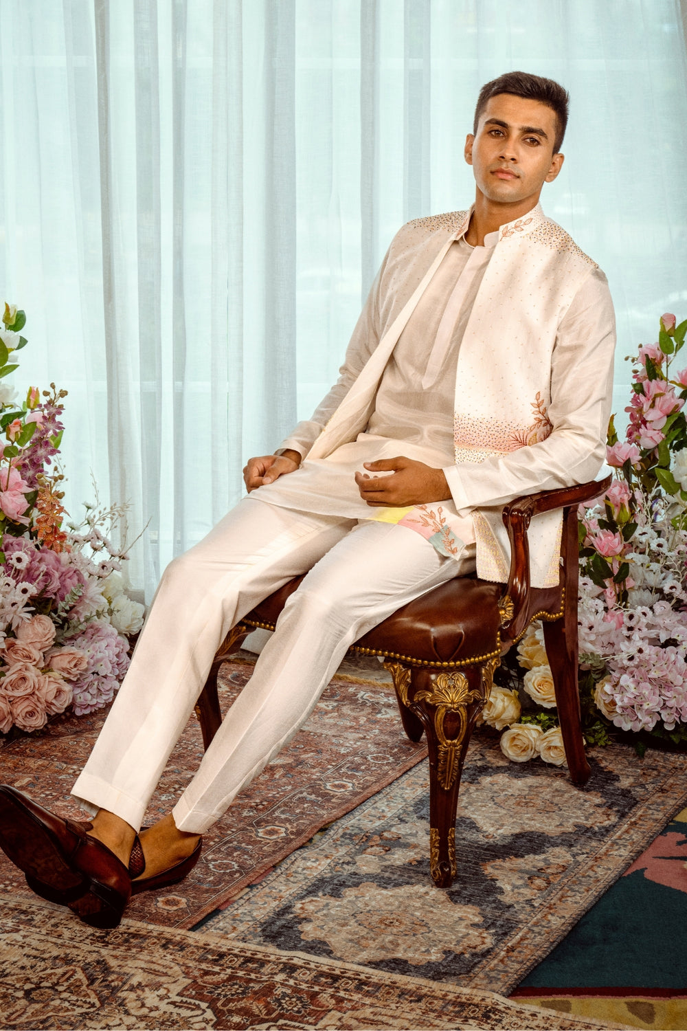 Ivory Oasis Koti Kurta Set
