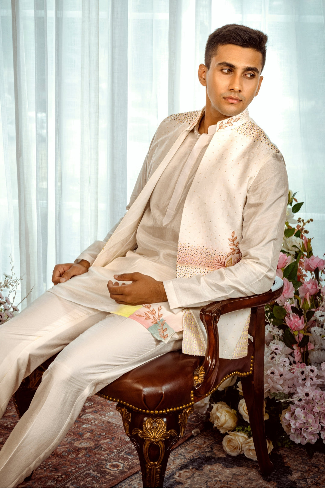 Ivory Oasis Koti Kurta Set