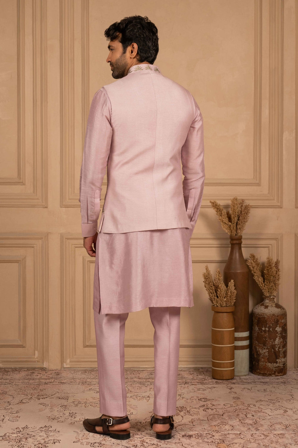 Lilac Applique Koti-Kurta Set