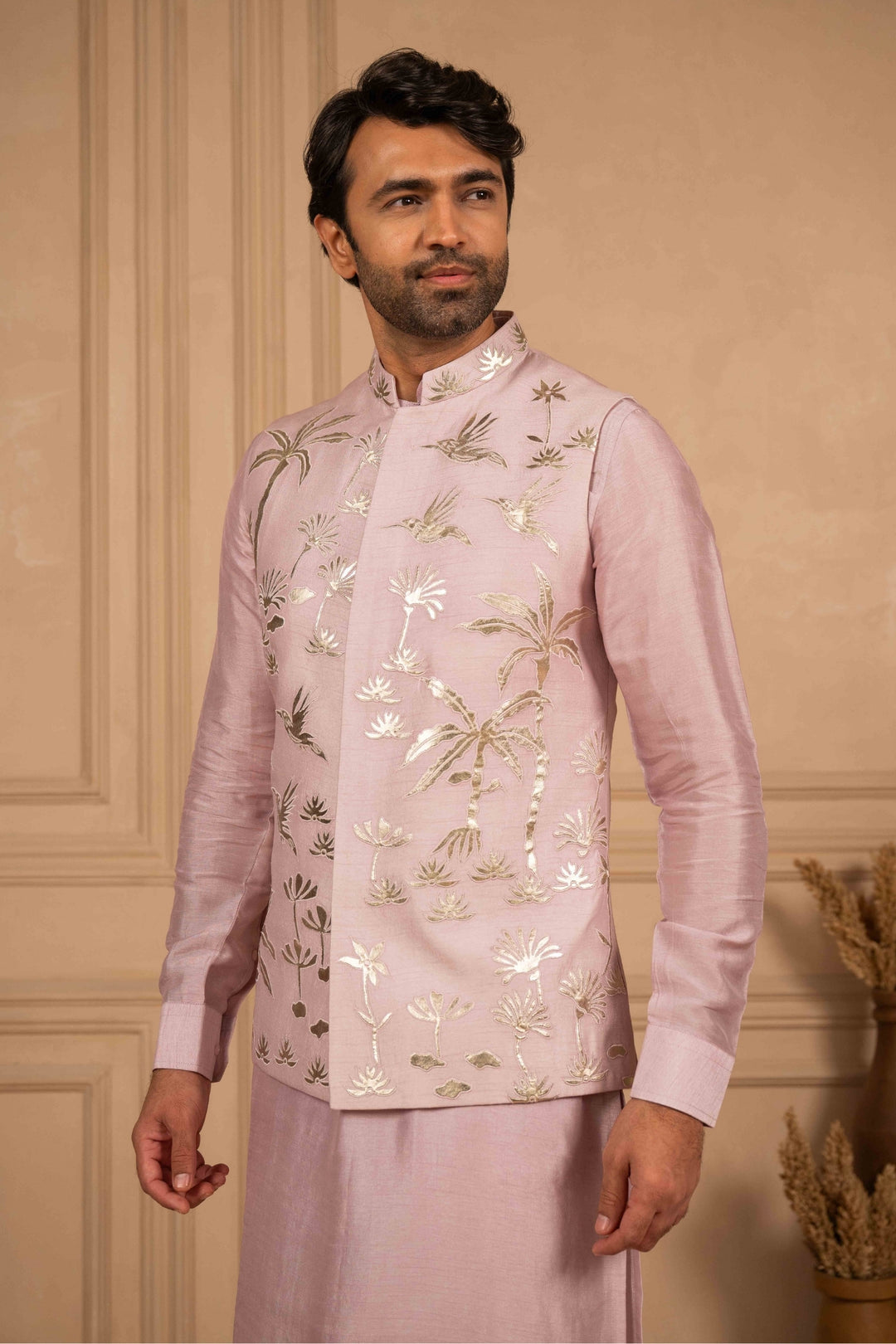 Lilac Applique Koti-Kurta Set – Image 2
