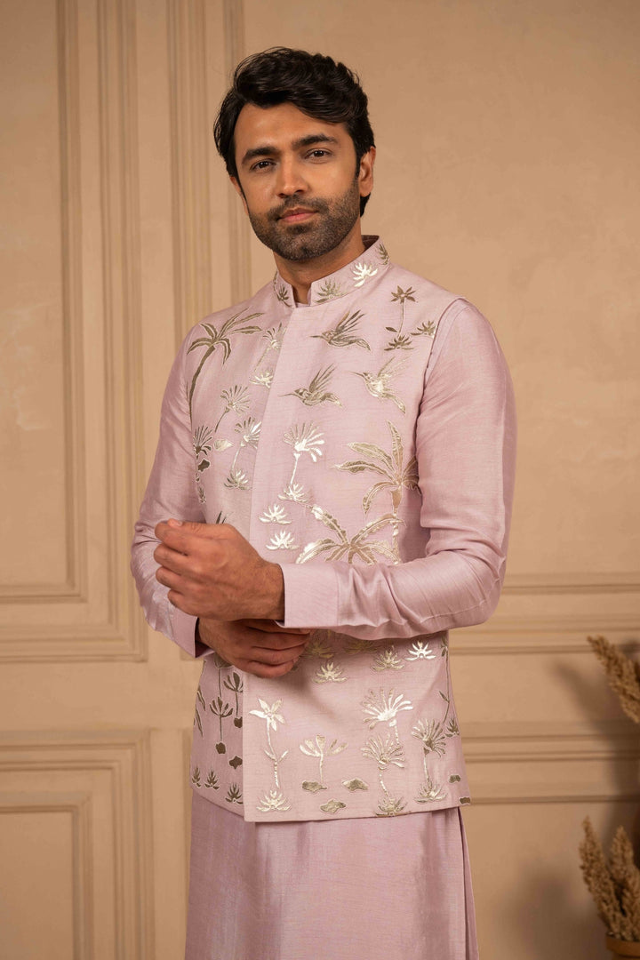 Lilac Applique Koti-Kurta Set