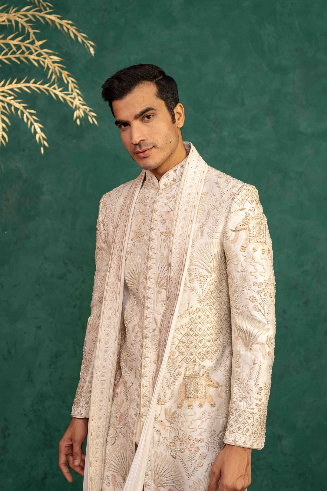 Ivory  Sherwani – Image 11