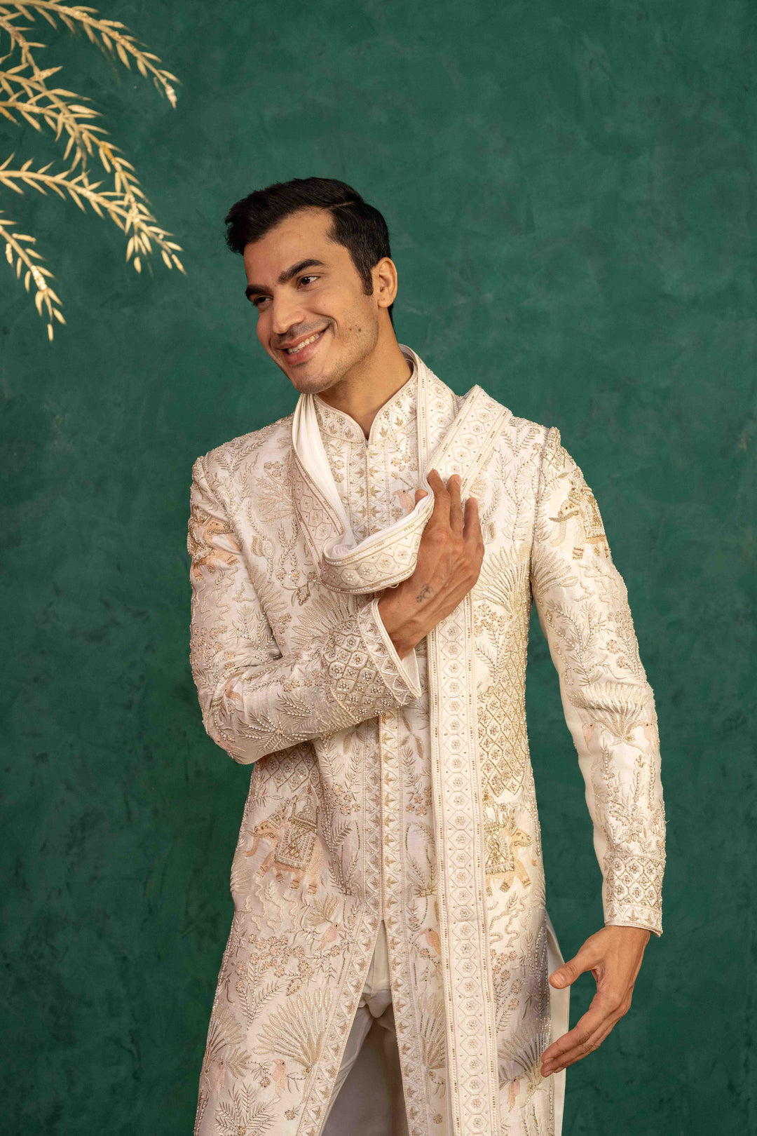 Ivory  Sherwani – Image 12