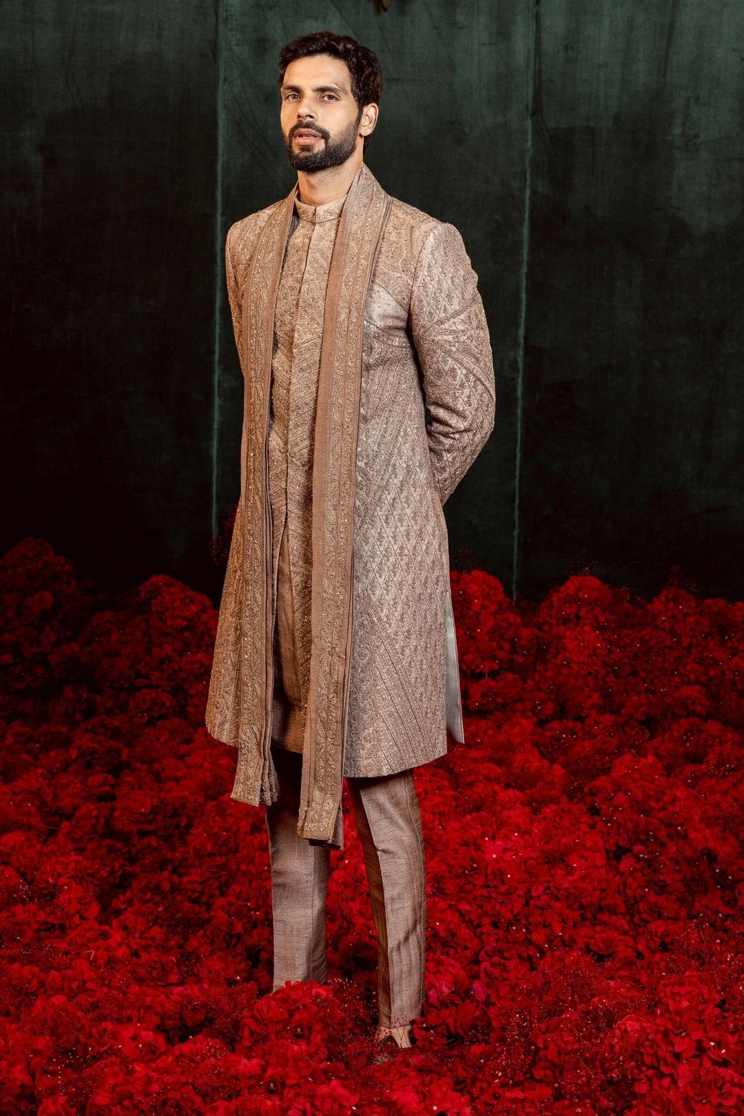 Mocha Majesty Sherwani – Image 3
