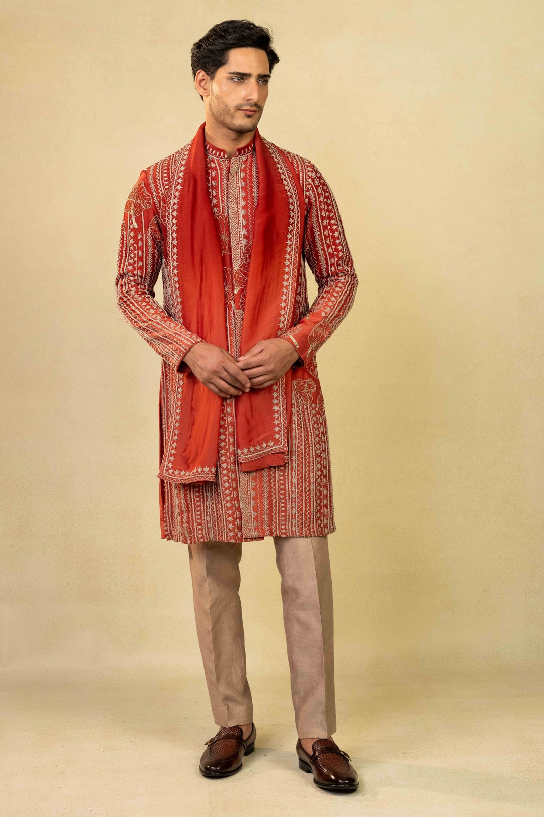 Ombre Kurta & Dupatta with Marodi Work