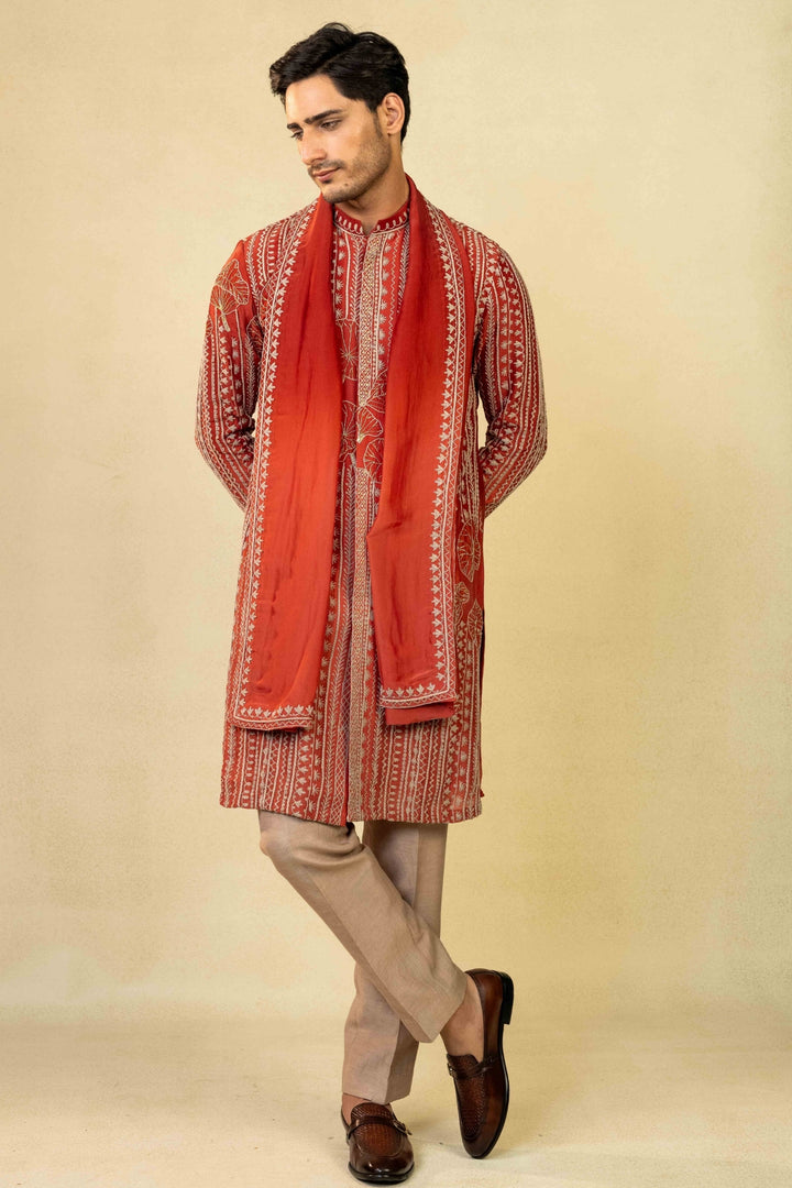 Ombre Kurta & Dupatta with Marodi Work