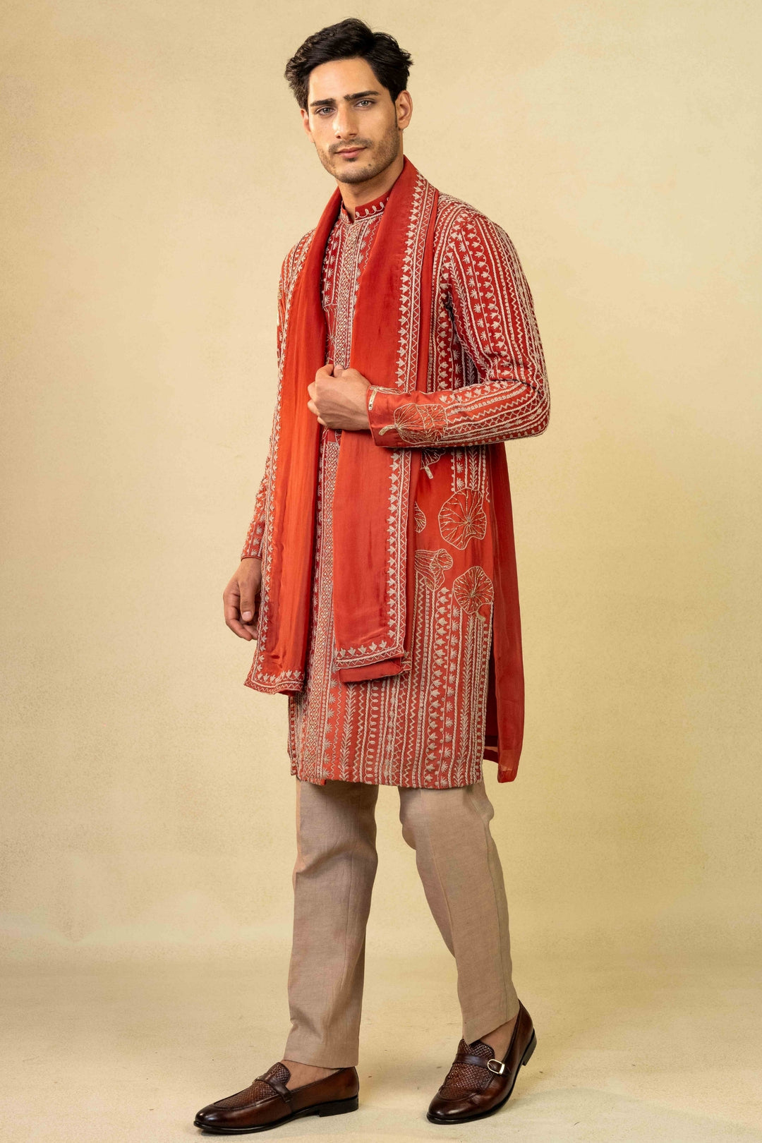 Ombre Kurta & Dupatta with Marodi Work – Image 5