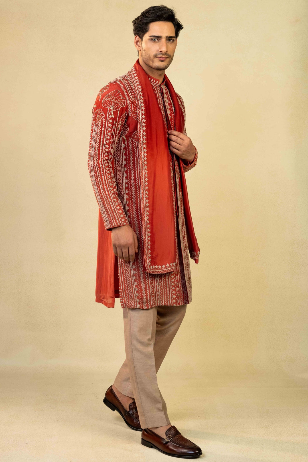 Ombre Kurta & Dupatta with Marodi Work – Image 6