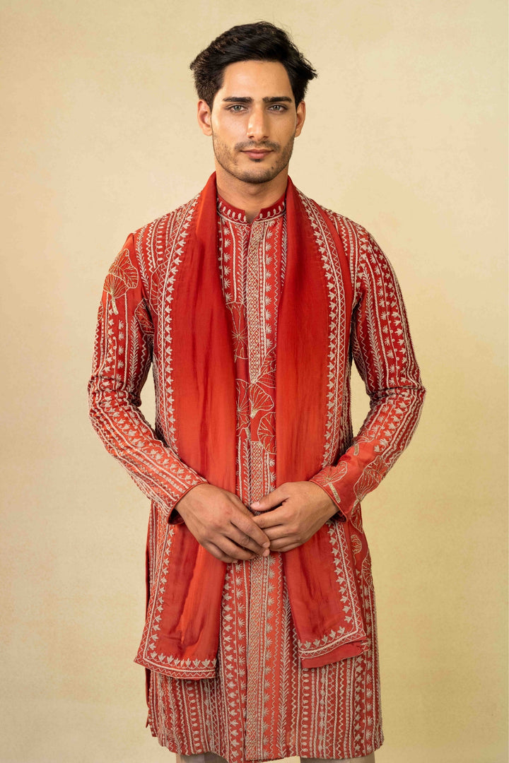 Ombre Kurta & Dupatta with Marodi Work