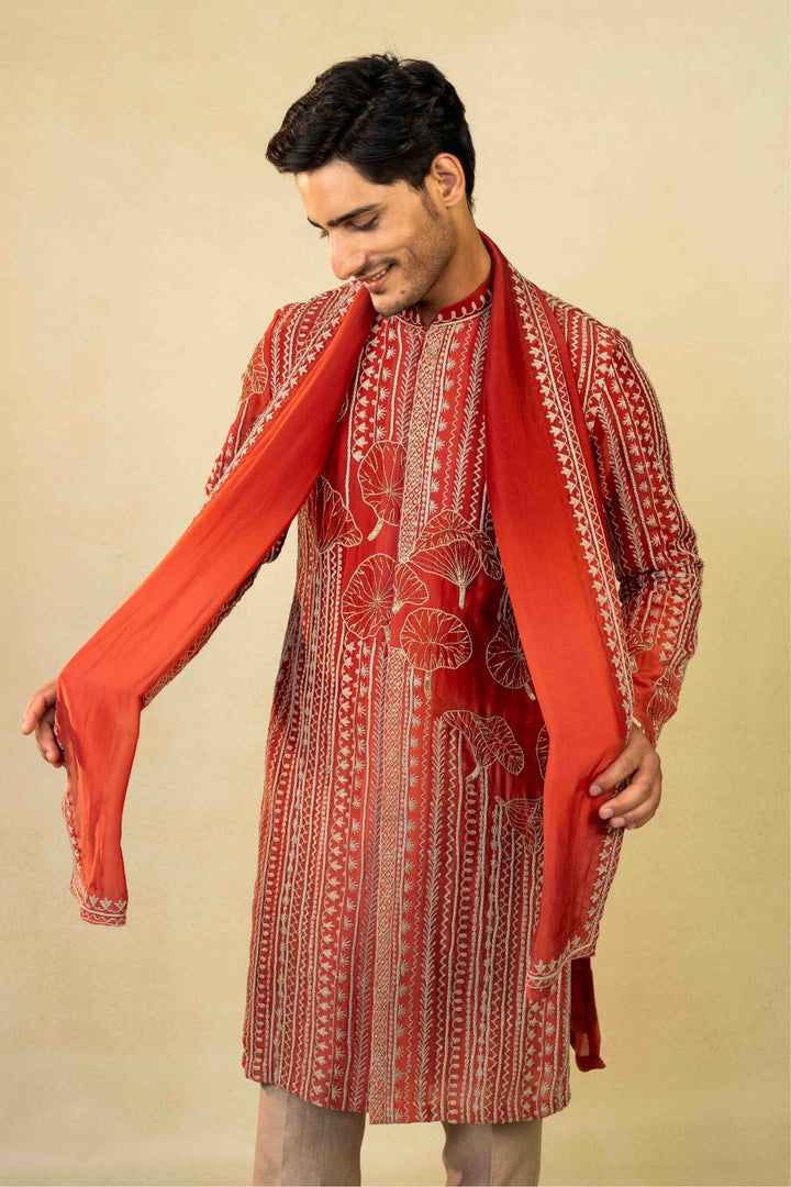 Ombre Kurta & Dupatta with Marodi Work