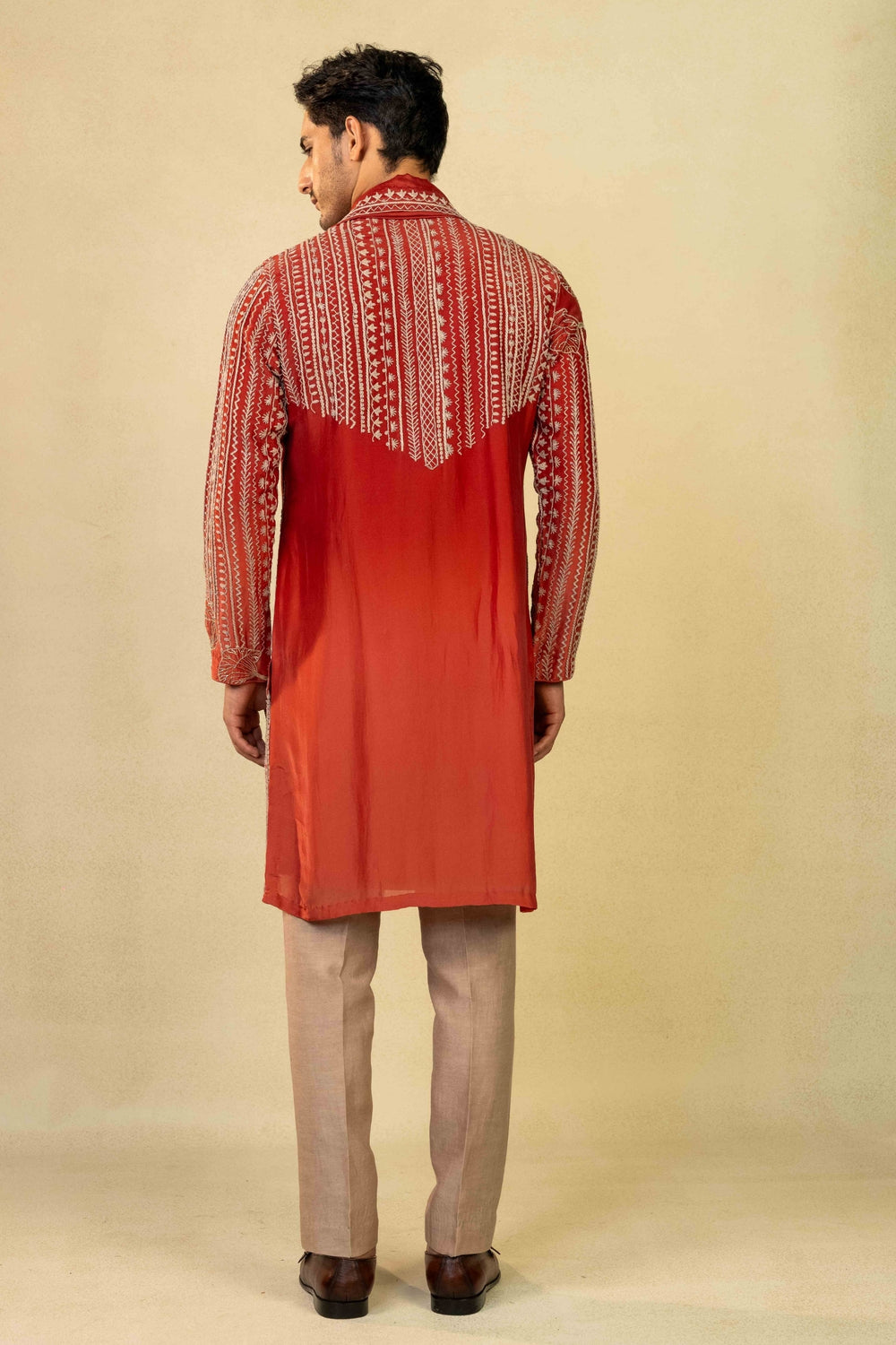 Ombre Kurta & Dupatta with Marodi Work
