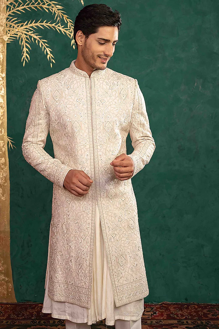 Powder Pink Sherwani Set – Image 2