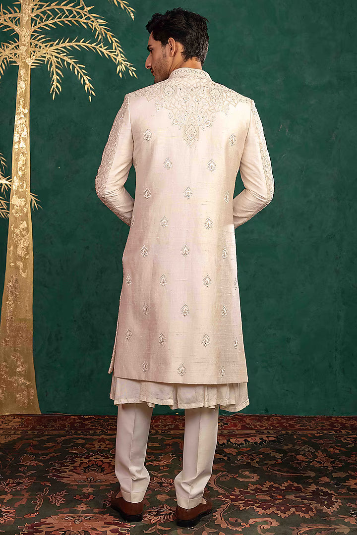 Powder Pink Sherwani Set – Image 3