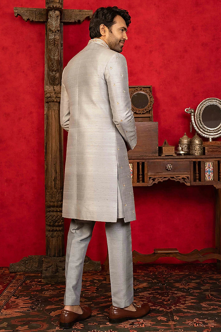 Slate Grey Indo-Western Set