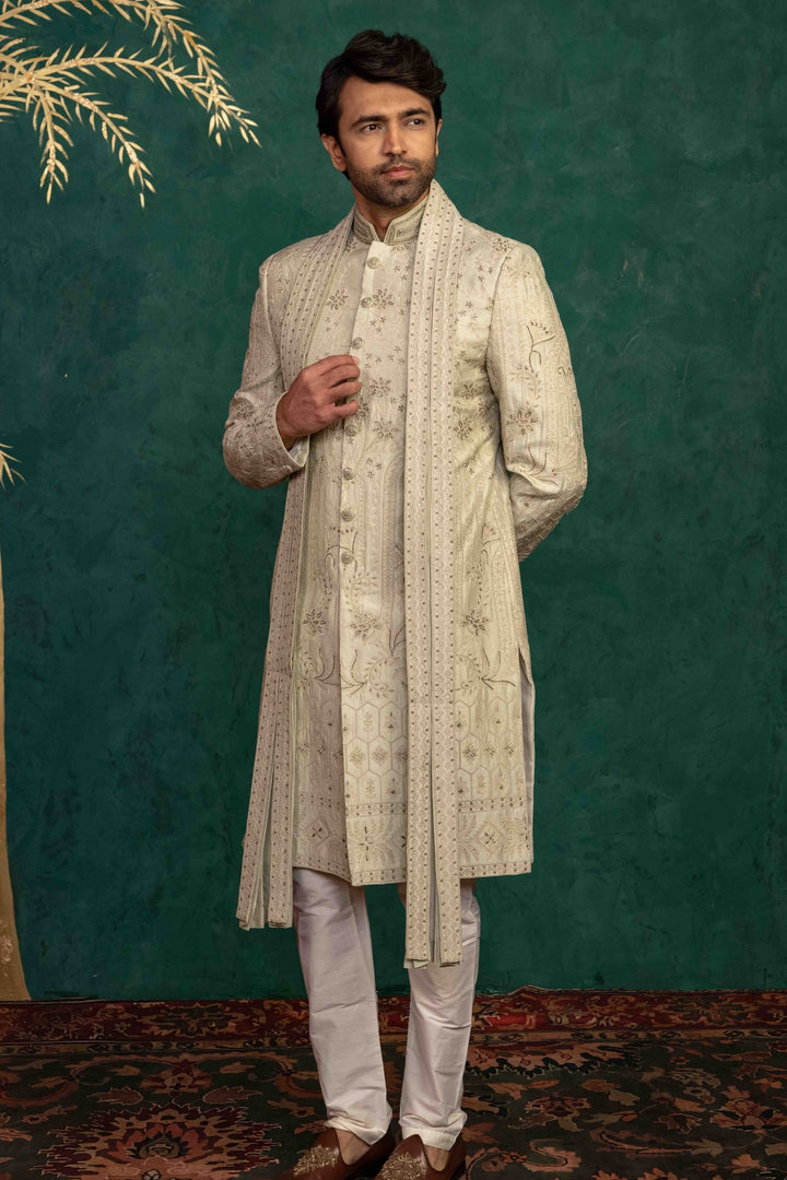 Soft Mint Sherwani Set
