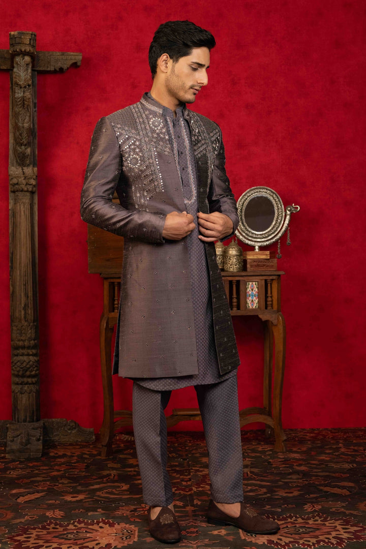 Vintage Violet Indo-Western Set