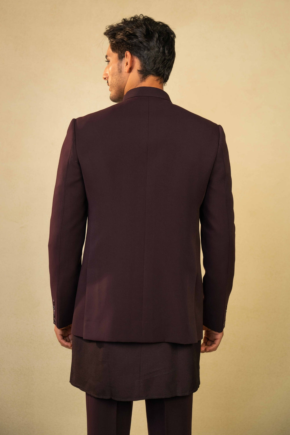 Wine Jodhpuri Set