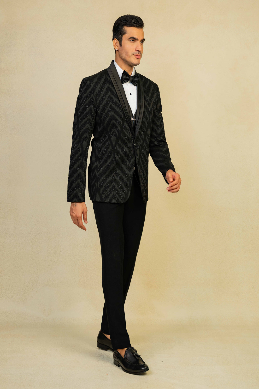 a black tuxedo with embroidery – Image 7