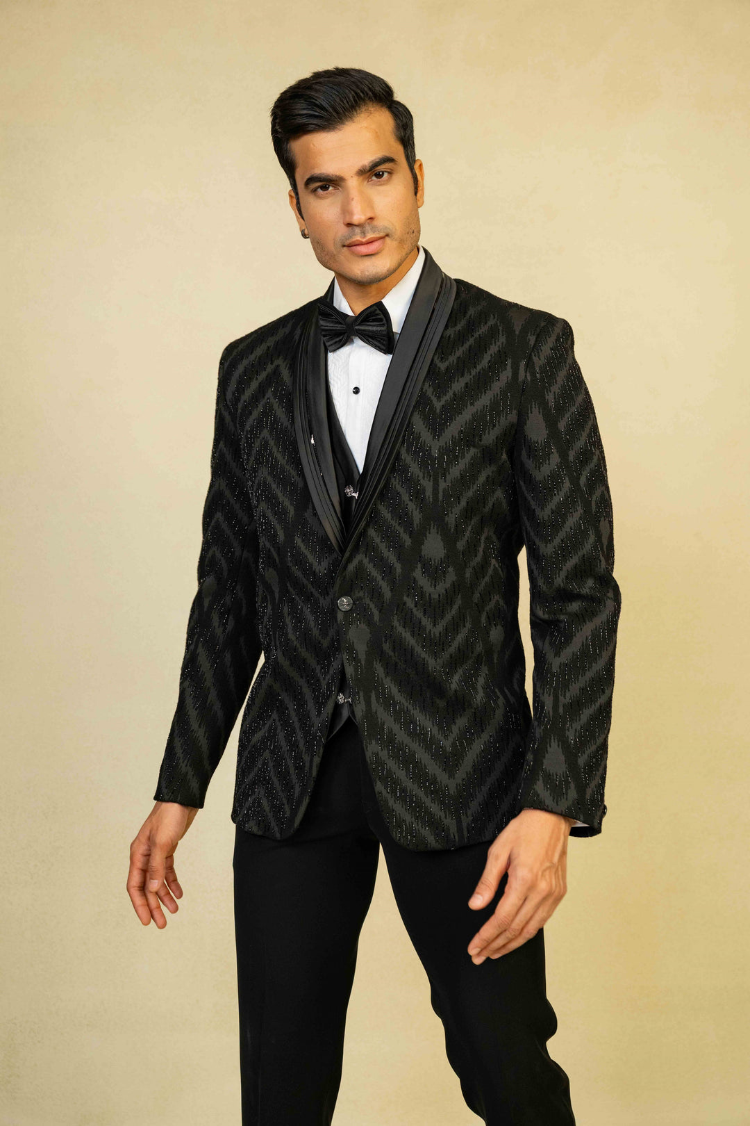 a black tuxedo with embroidery – Image 13