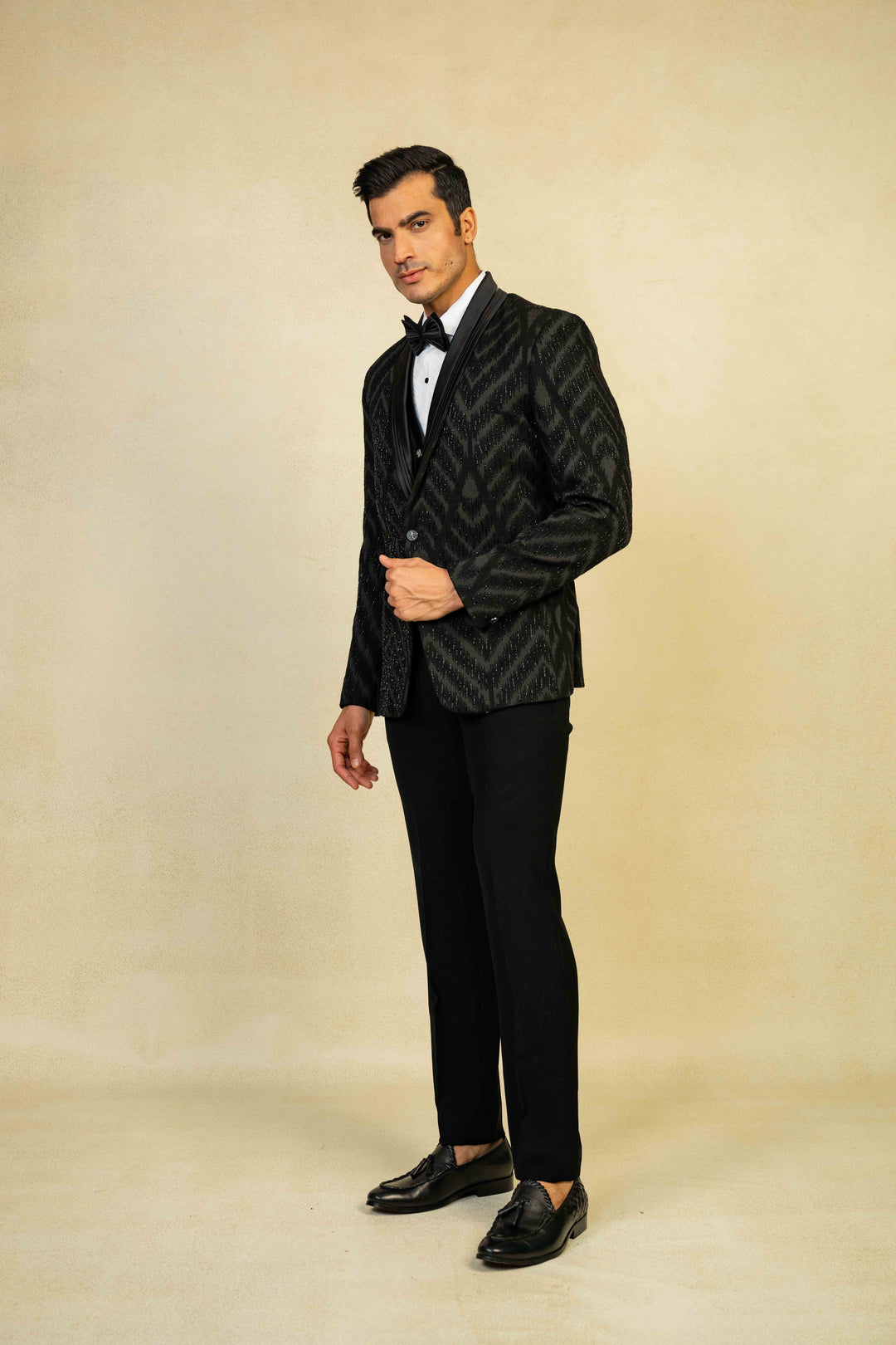 a black tuxedo with embroidery – Image 12