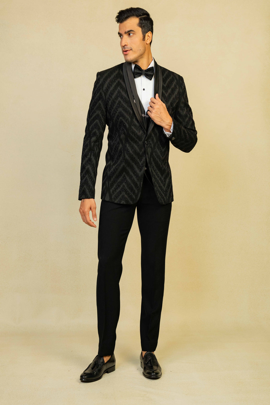 a black tuxedo with embroidery – Image 8