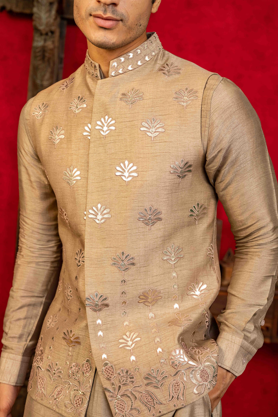 almond brown  foil applique set – Image 5