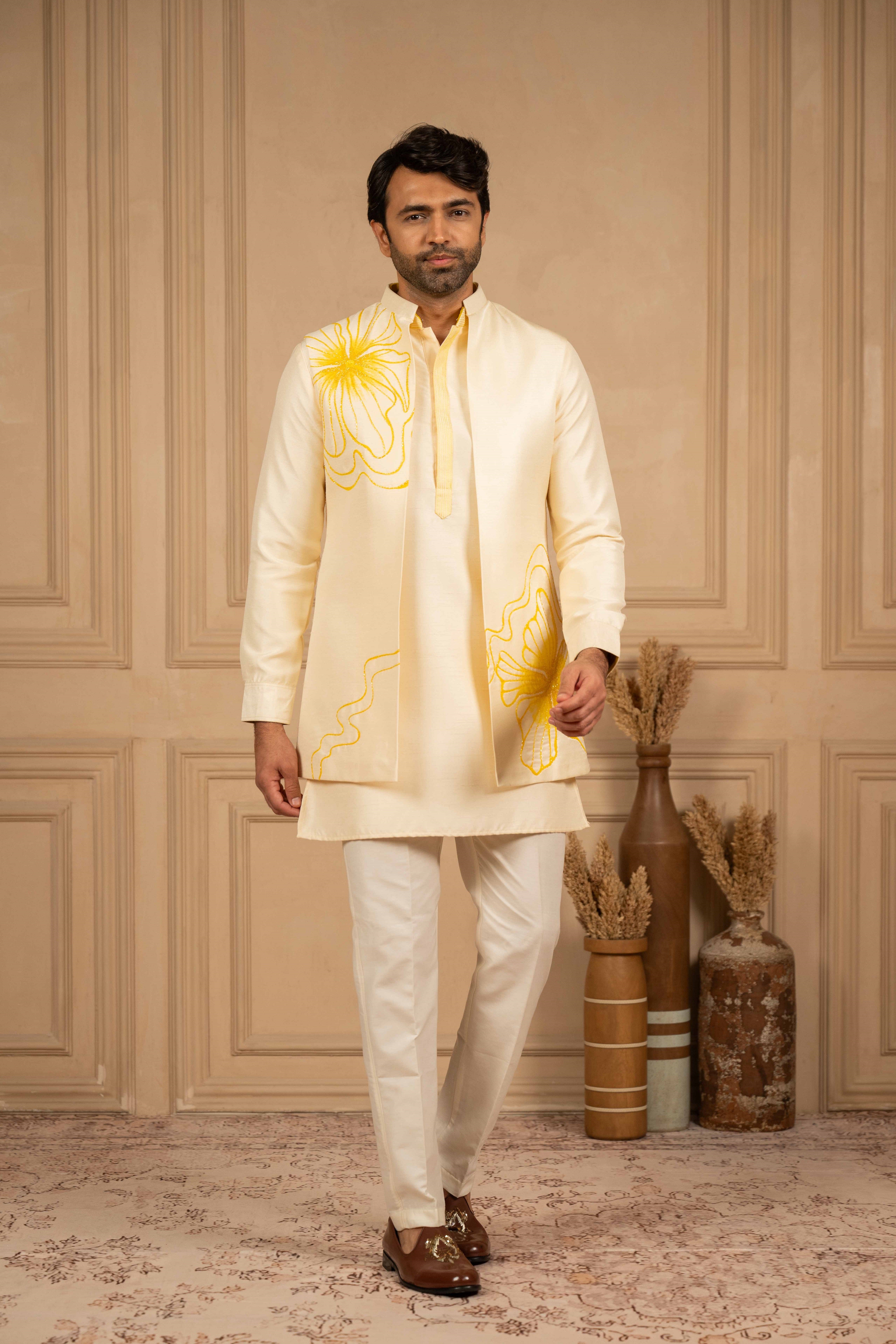 Buy Designer & Indo Western Premium Koti Set Kurta for Men Online