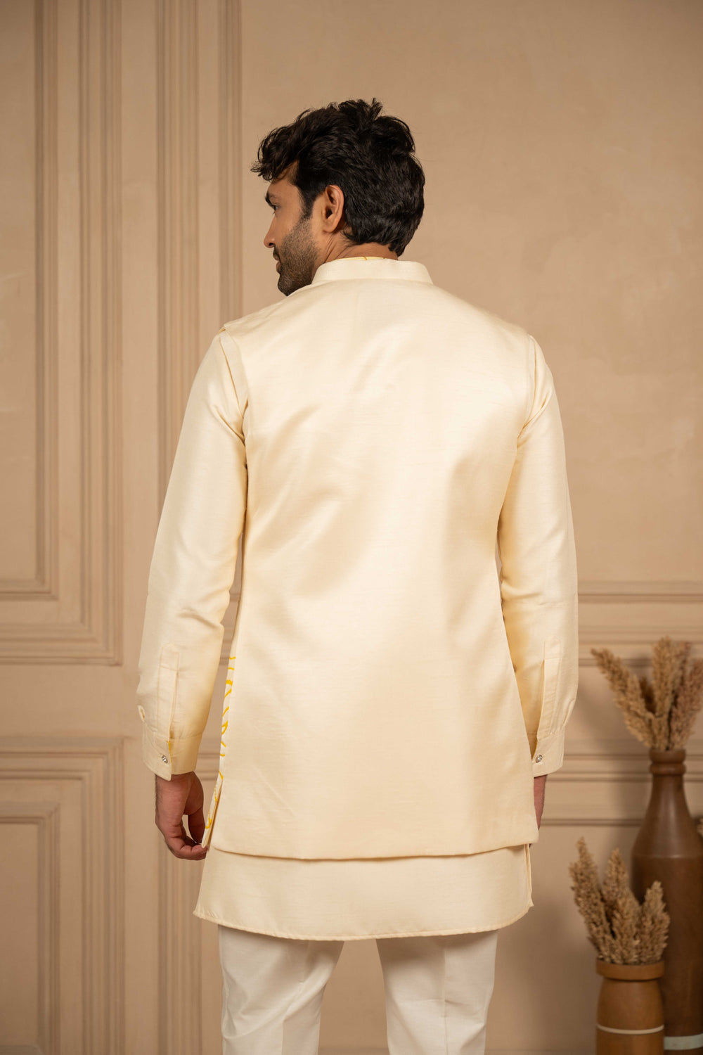 dune white koti - kurta set