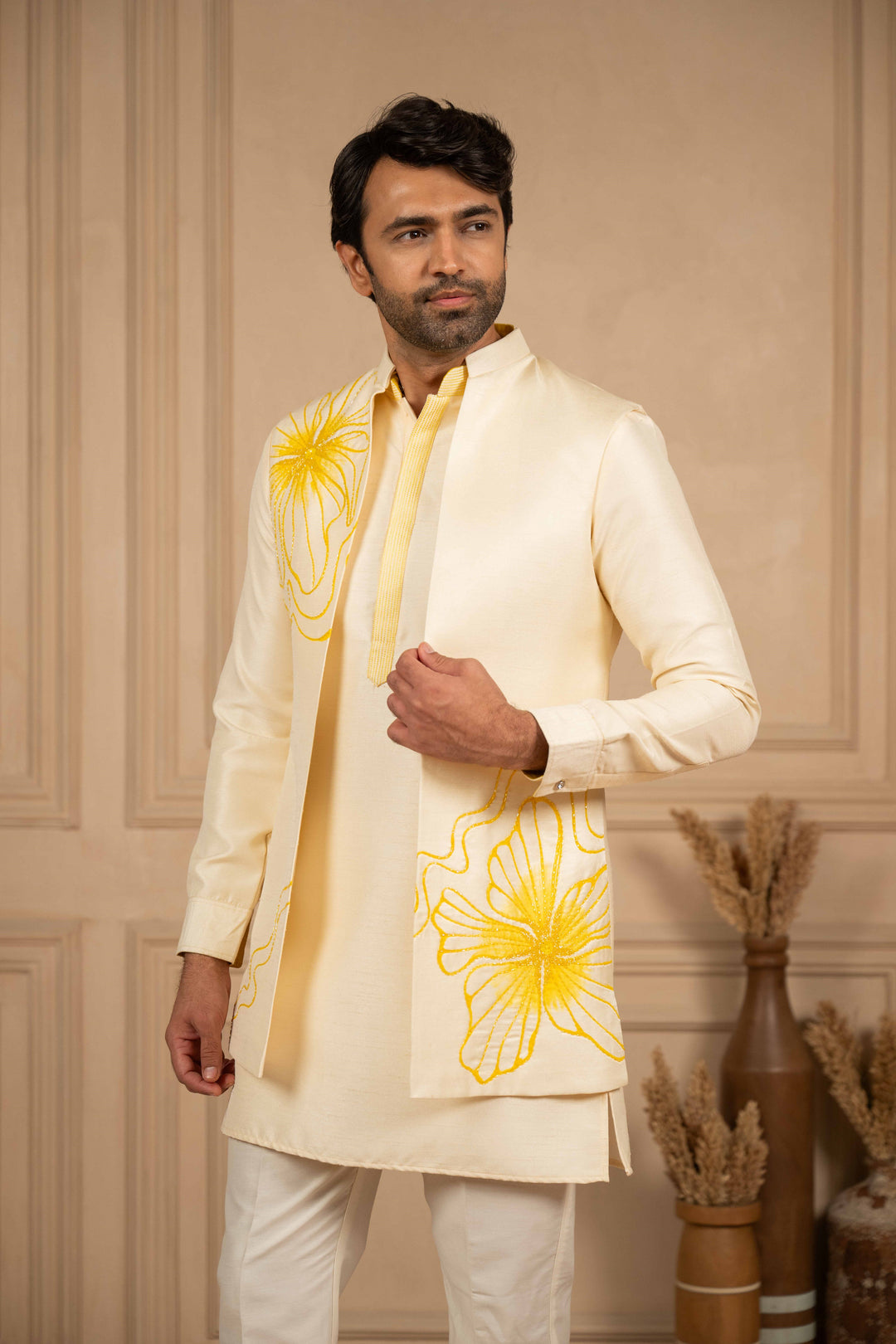 dune white koti - kurta set – Image 3