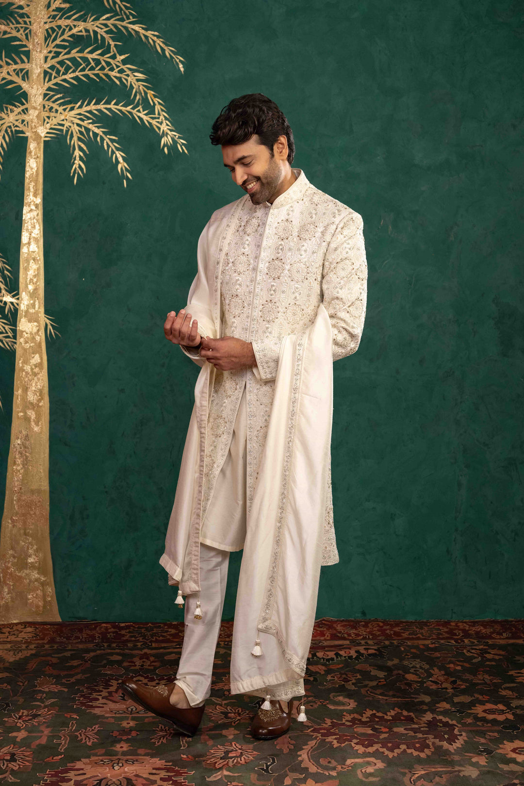 ivory sherwani set – Image 10