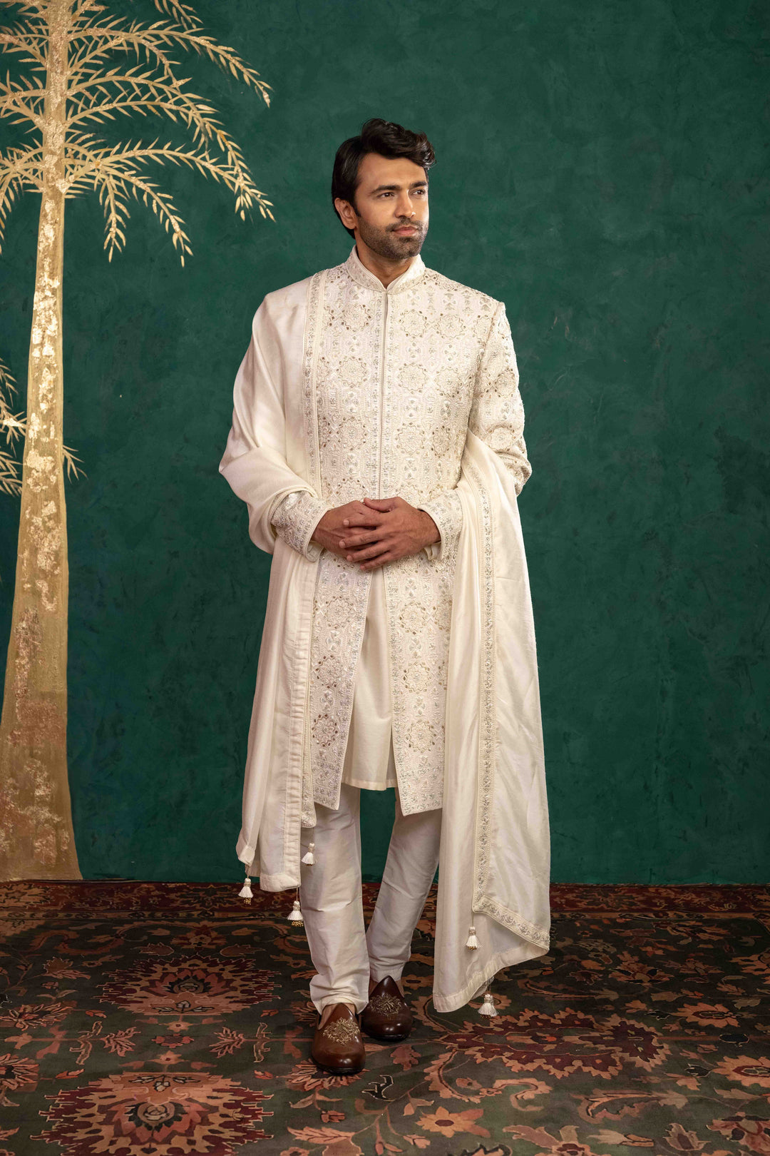 ivory sherwani set – Image 8