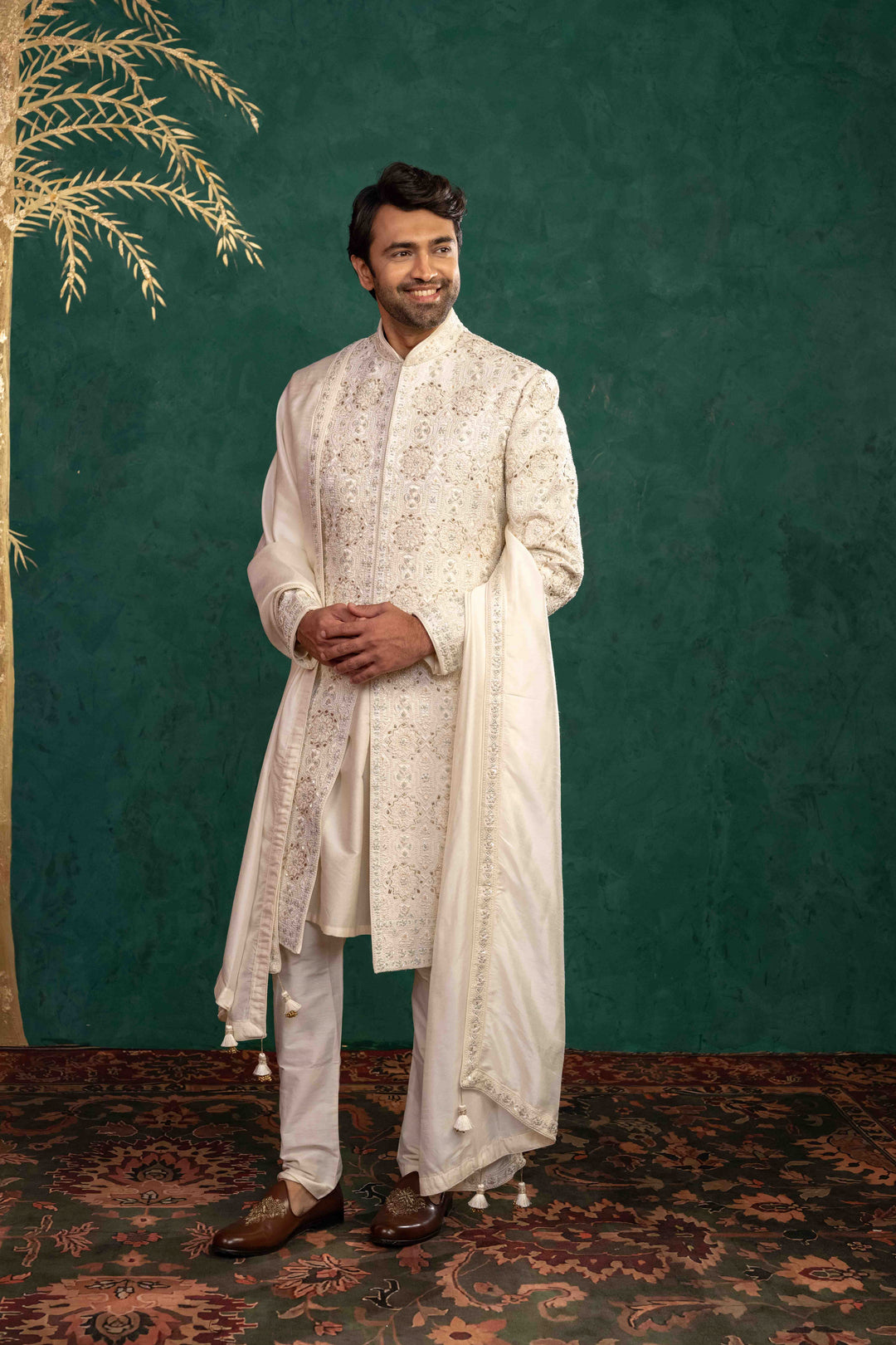 ivory sherwani set – Image 4