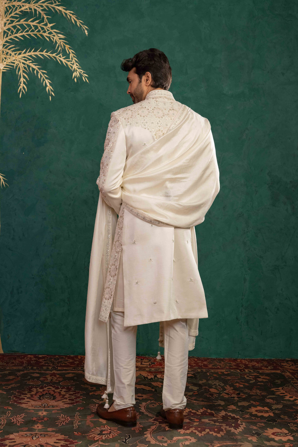 ivory sherwani set