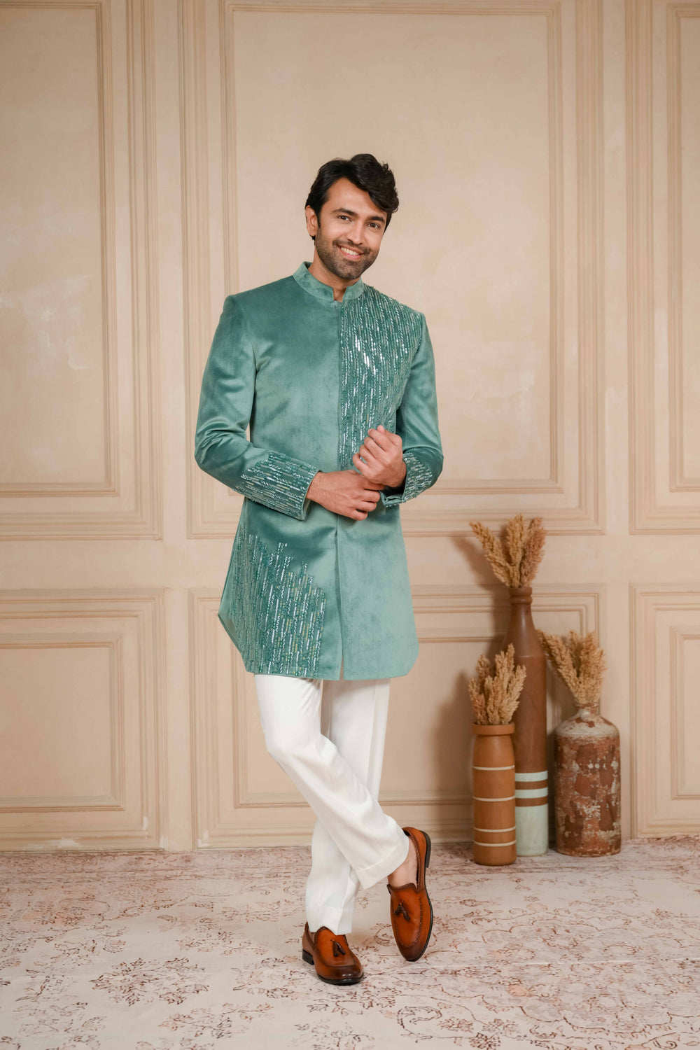 meander blue indo-western