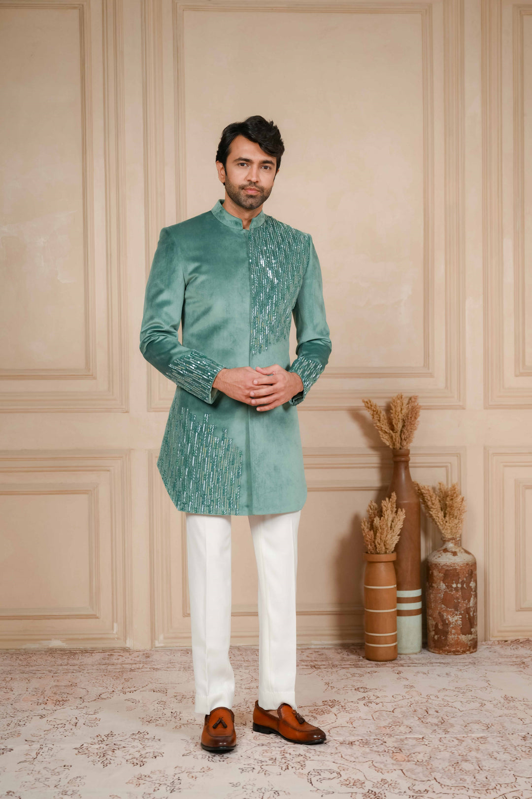 meander blue indo-western