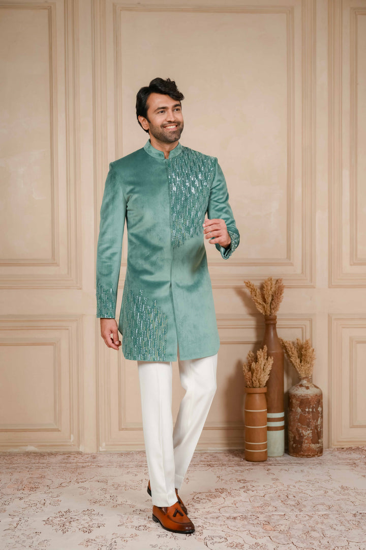 meander blue indo-western