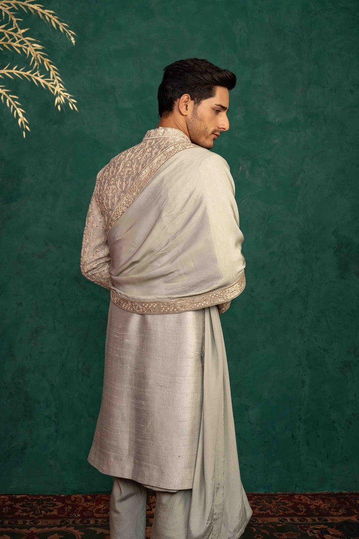palladian blue sherwani set