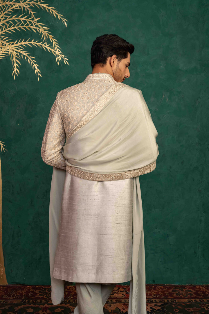 palladian blue sherwani set