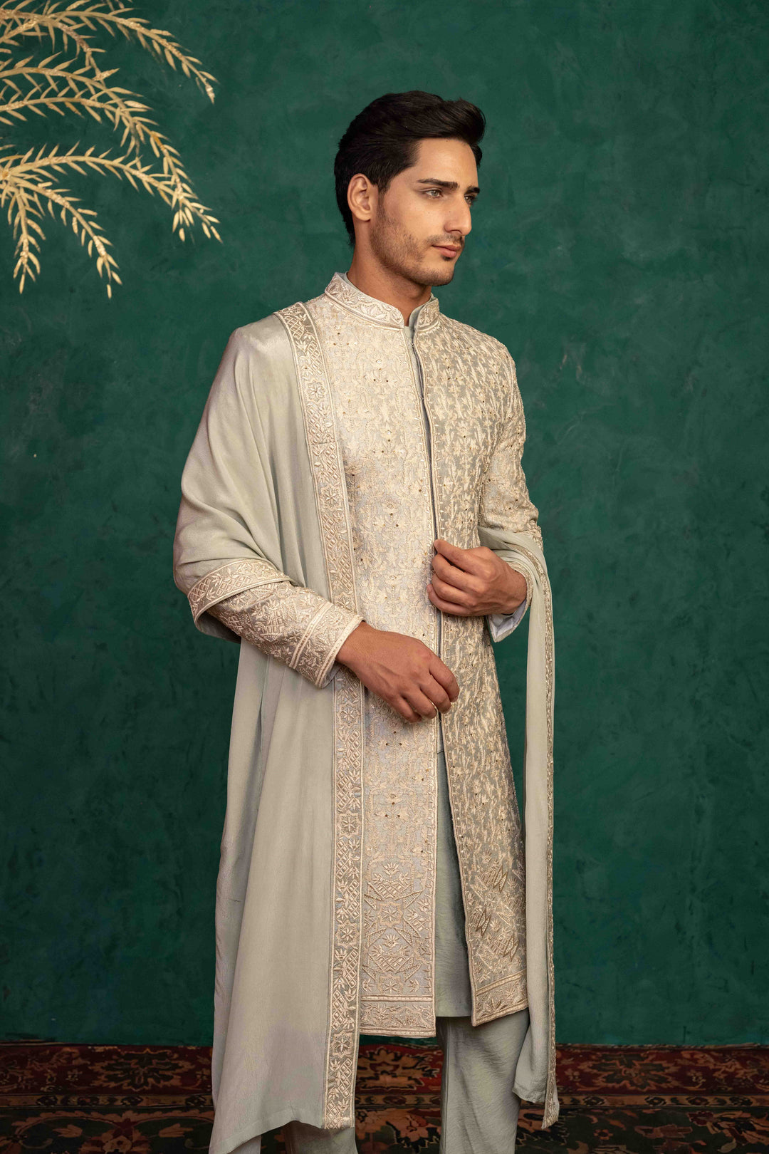 palladian blue sherwani set – Image 23